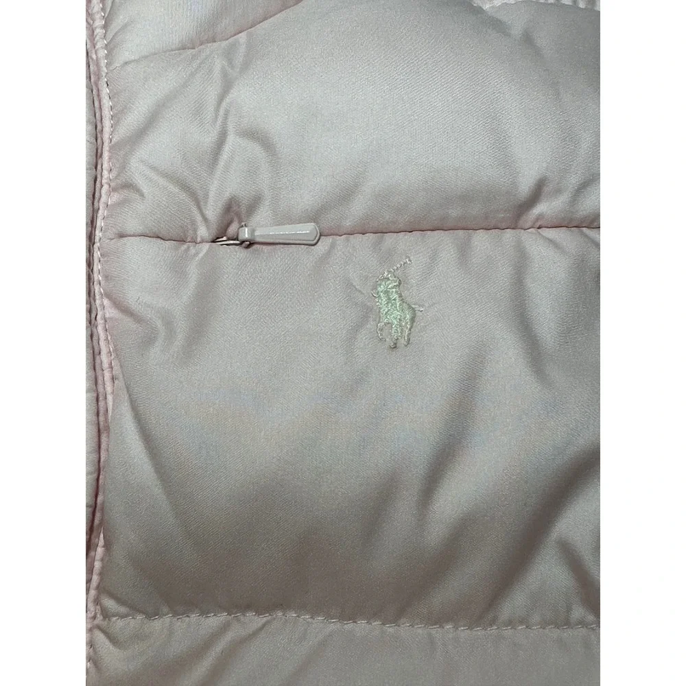 Ralph Lauren Kids Pink Down Puffer Jacket Fleece Lined 18M RN113338